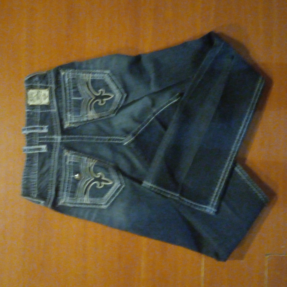Mens Rock Revival Jeans 34 34
